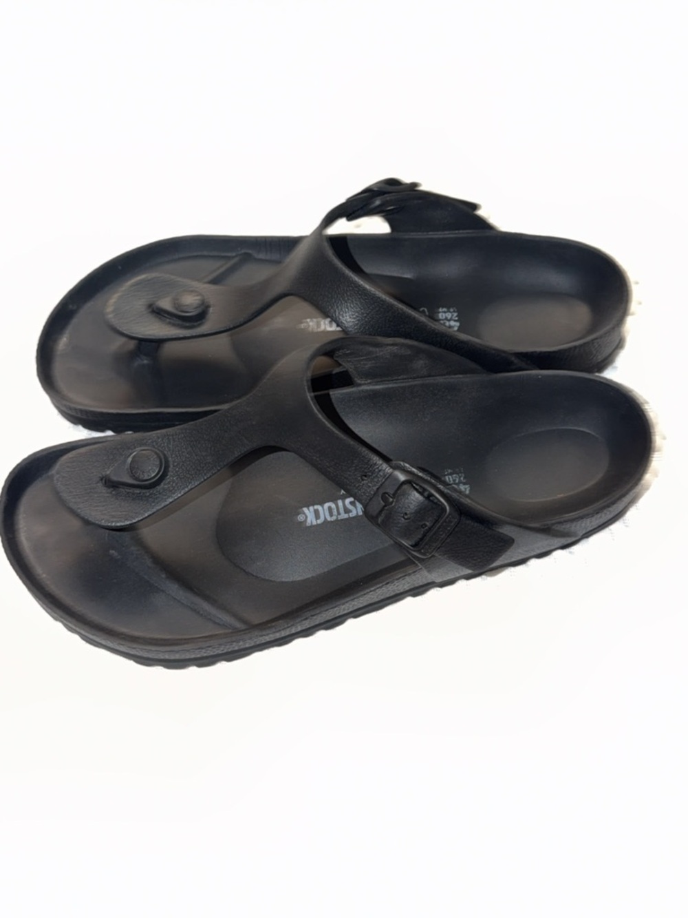 Birkenstock Black EVA Thong Sandals with Buckle